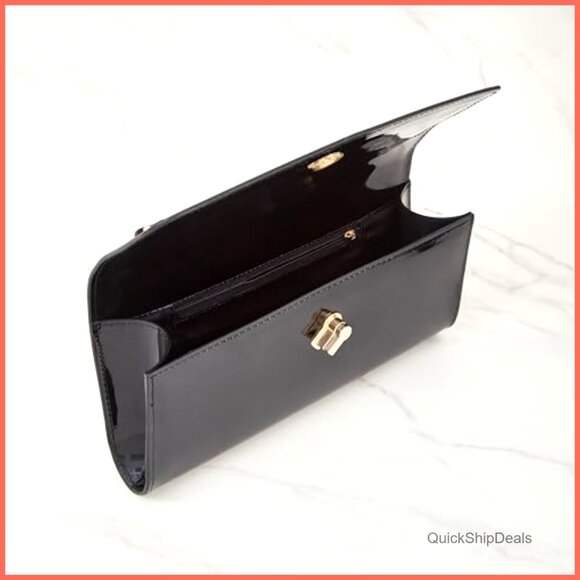Metallic PU Leather Evening Clutch Purse with Adjustable Strap